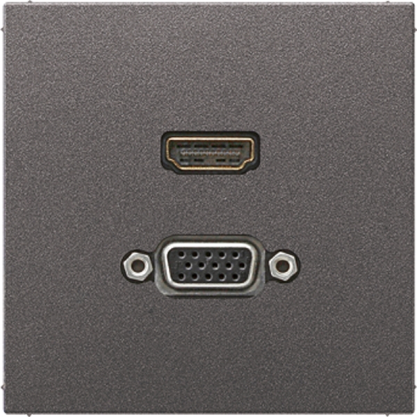 Jung MAAL1173AN Multimedia-Anschlusssystem HDMI / VGA Serie LS anthrazit (lackiertes Aluminium)