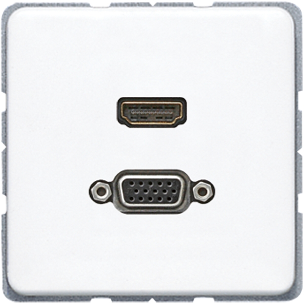 Jung MACD1173WW Multimedia-Anschlusssystem HDMI / VGA Serie CD alpinweiß