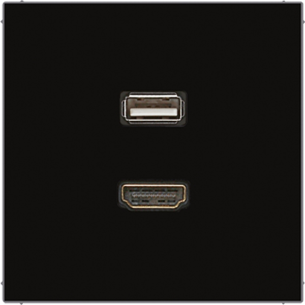 Jung MALS1163SW Multimedia-Anschlusssystem HDMI / USB 2.0 Serie LS schwarz