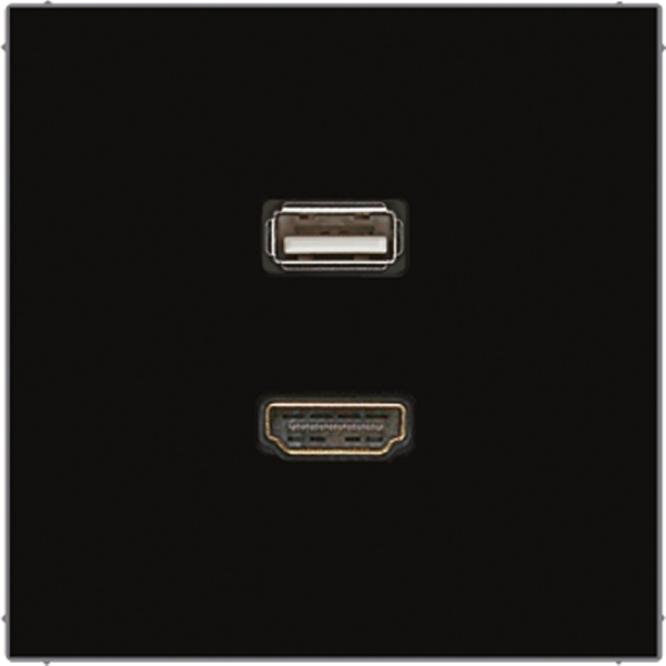 Jung MALS1163SW Multimedia-Anschlusssystem HDMI / USB 2.0 Serie LS schwarz