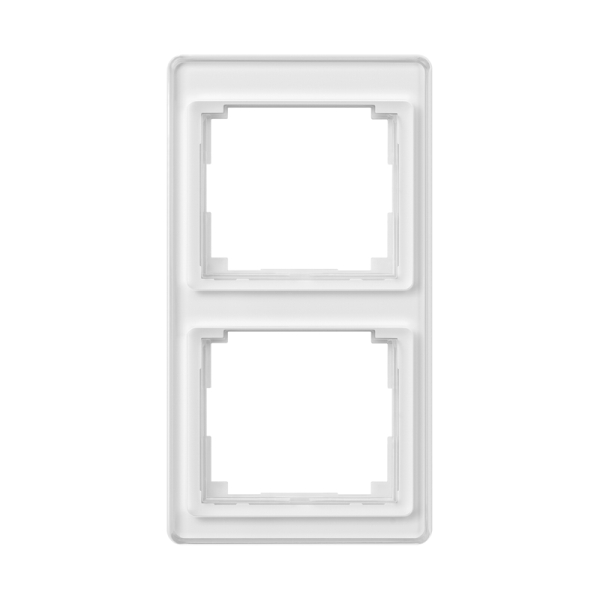 Jung SL582WW Rahmen 2-fach senkrechte Montage Acrylglas SL 500 alpinweiß