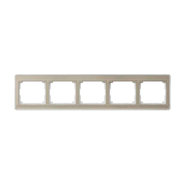 Jung SL5850GB Rahmen 5-fach waagerechte Montage Acrylglas SL 500 gold-bronze