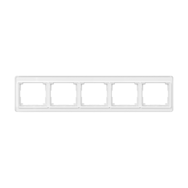 Jung SL5850WW Rahmen 5-fach waagerechte Montage Acrylglas SL 500 alpinweiß