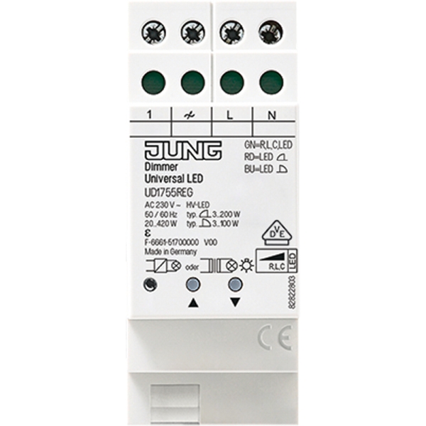 Jung UD1755REG Dimmer Universal LED mit Nebenstelleneingang REG