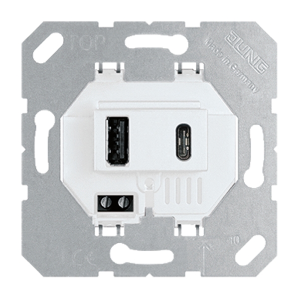 Jung USB15CAWW USB-Ladegerät 1xTypA + 1xTyp C alpinweiß