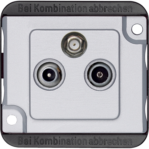 Merten 259160 Sat-Antennendose 3-fach mattsilber PANZER
