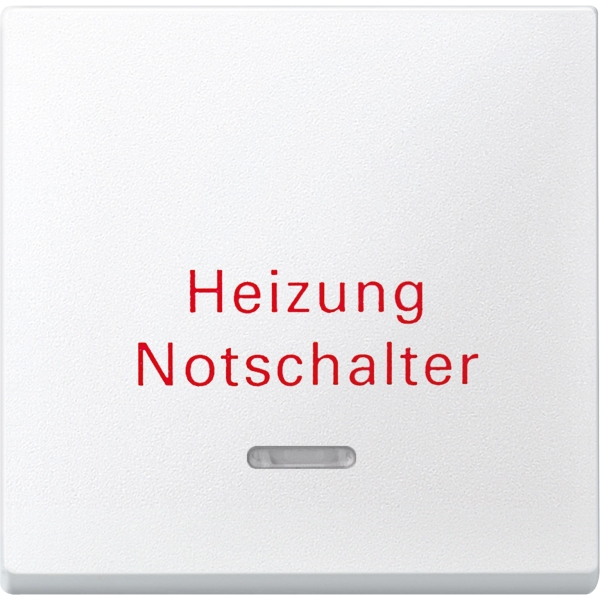 Merten 431819 Wippe mit Kontrollfenster und Aufdruck Heizungsnotschalter polarweiß System M