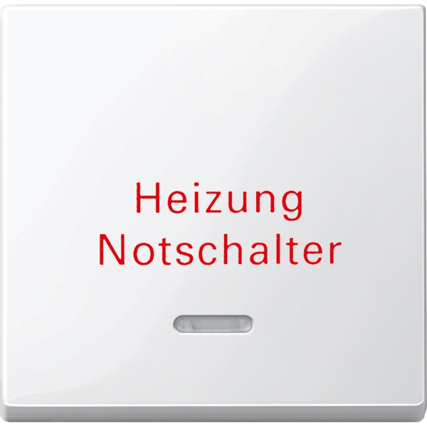 Merten 435119 Wippe mit Kontrollfenster und Aufdruck Heizungsnotschalter polarweiß glänzend System M