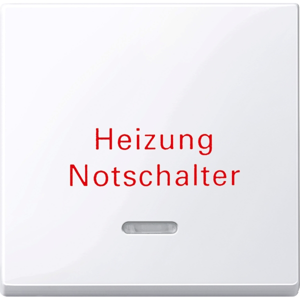 Merten 435125 Wippe mit Kontrollfenster und Aufdruck Heizungsnotschalter aktivweiß glänzend System M