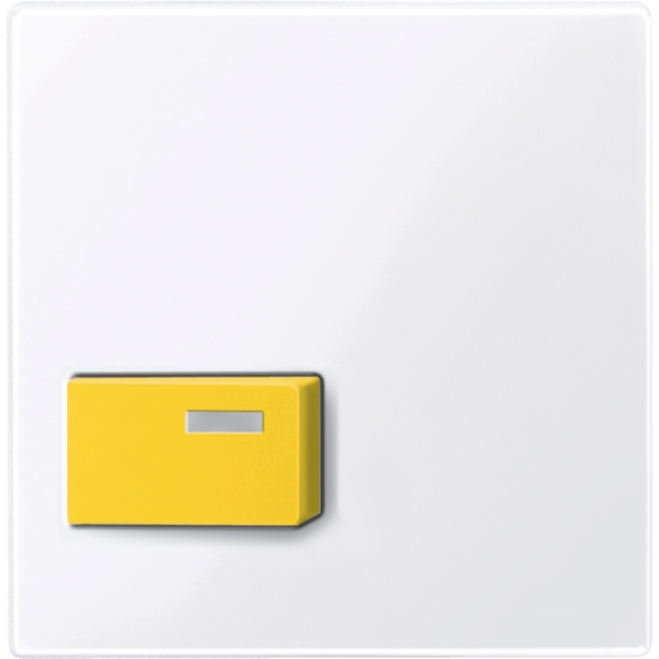 Merten 451625 Zentralplatte für Abstelltaster gelb aktivweiß glänzend System M