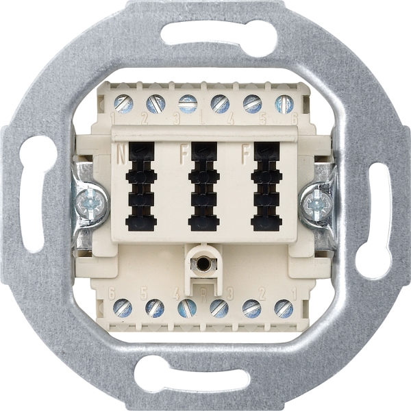 Merten 465226 Fernmelde-Anschlussdose TAE 3-fach 2x6/6 NF/F cremeweiß