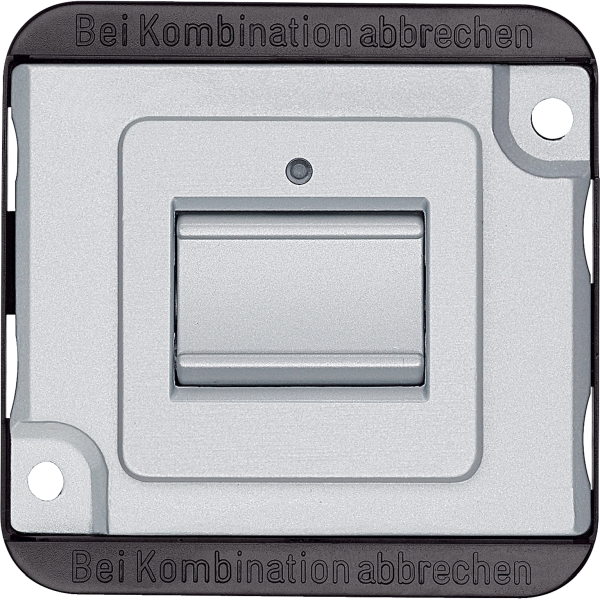 Merten MEG3156-7060 Taster-Einsatz mit N-Klemme Wechsel 1-polig 10A AC 250V Steckklemmen mattsilber PANZER