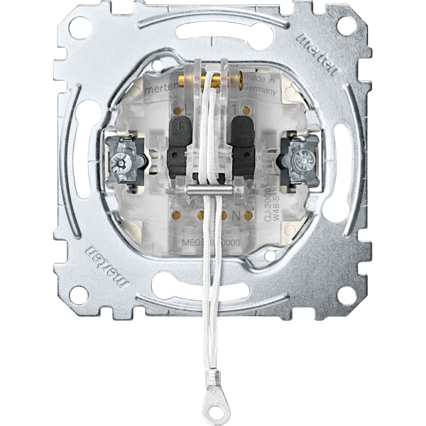 Merten MEG3184-0000 Zug-Taster-Einsatz mit separatem Meldekontakt Schließer 1-polig 10A AC 250V Steckklemmen