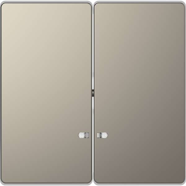 Merten MEG3420-6050 Doppelwippe mit Kontrollfenster Nickelmetallic System Design