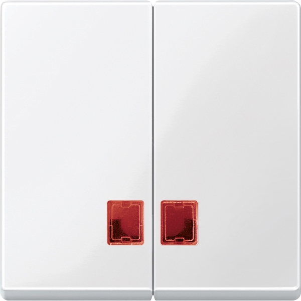 Merten MEG3456-0319 Doppelwippe mit rotem Symbolfenster polarweiß glänzend System M