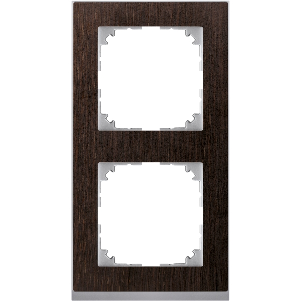 Merten MEG4020-3671 M-Pure Decor-Rahmen 2-fach Wenge/aluminium M-Pure Decor