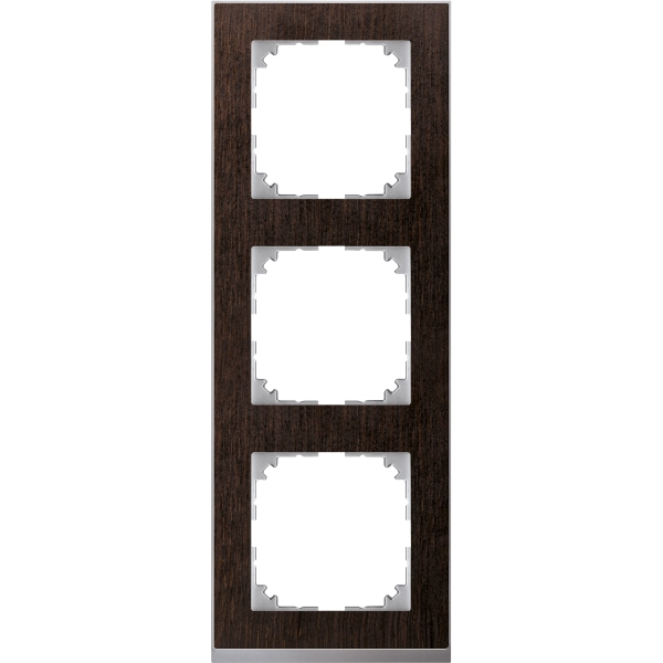 Merten MEG4030-3671 M-Pure Decor-Rahmen 3-fach Wenge/aluminium M-Pure Decor