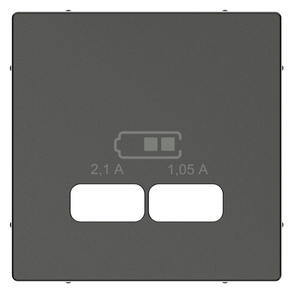 Merten MEG4367-0414 Zentralplatte für USB Ladestation-Einsatz anthrazit System M