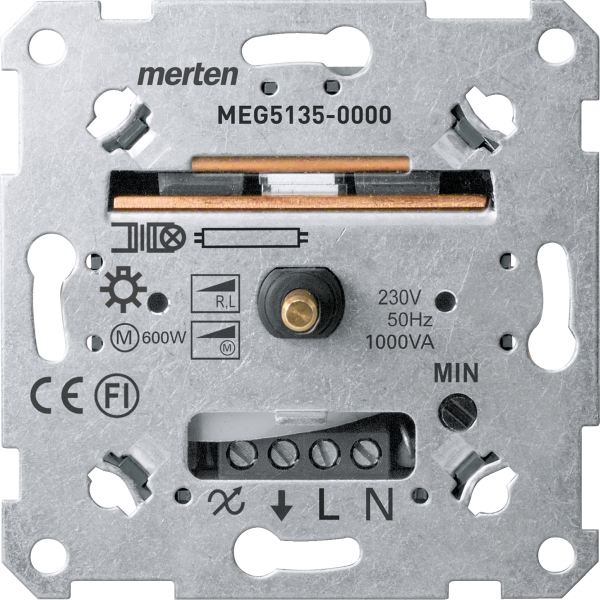 Merten MEG5135-0000 Drehdimmer-Einsatz für induktive Last 60-1000VA