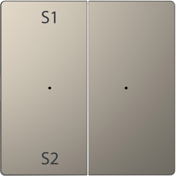 Merten MEG5226-6050 Wippen für Taster-Modul 2-fach (Szene1/2 blank) Nickelmetallic System Design