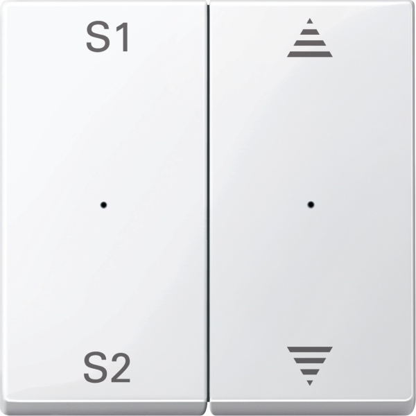 Merten MEG5227-0319 Wippen für Taster-Modul 2-fach (Szene1/2 Auf/Ab) polarweiß glänzend System M