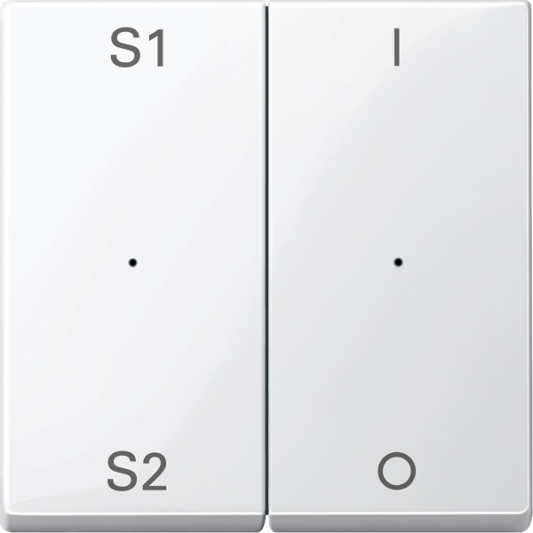 Merten MEG5228-0319 Wippen für Taster-Modul 2-fach (Szene1/2 1/0) polarweiß glänzend System M