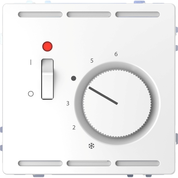 Merten MEG5760-6035 Raumtemperaturregler 230V mit Schalter und Zentralplatte Lotosweiß System Design