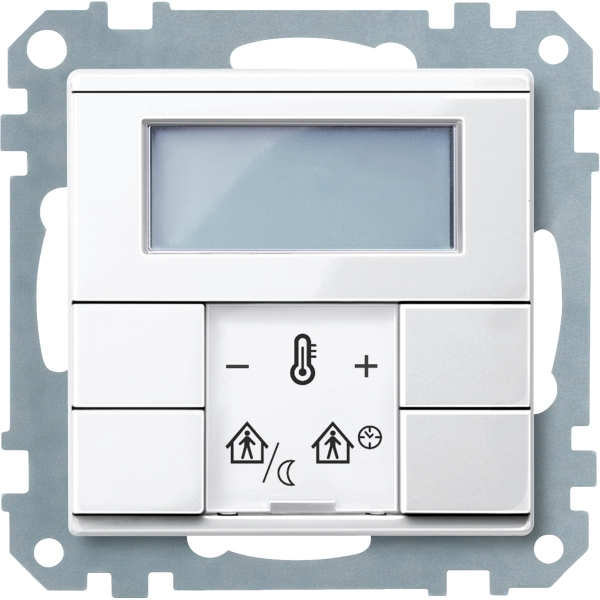 Merten MEG6241-0319 Raumtemperaturregler mit Display polarweiß glänzend System M