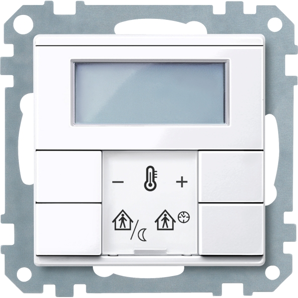 Merten MEG6241-0325 Raumtemperaturregler mit Display aktivweiß glänzend System M