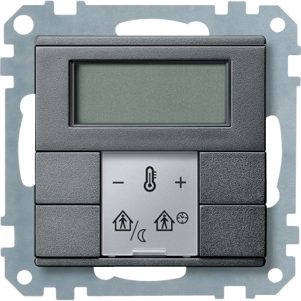 Merten MEG6241-0414 Raumtemperaturregler mit Display anthrazit System M