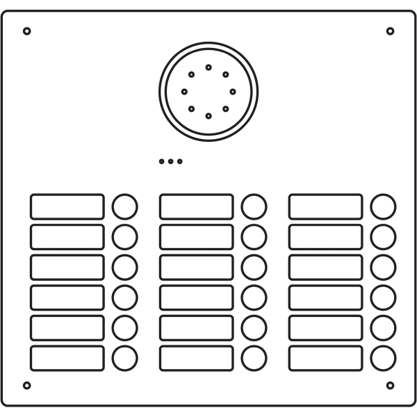 Ritto 1813220 Acero Edelstahl-Türstation Audio 18 Wohnungen Audio Edelstahl