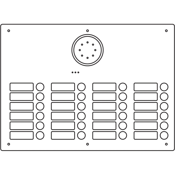 Ritto 1814220 Acero Edelstahl-Türstation Audio 24 Wohnungen Audio Edelstahl