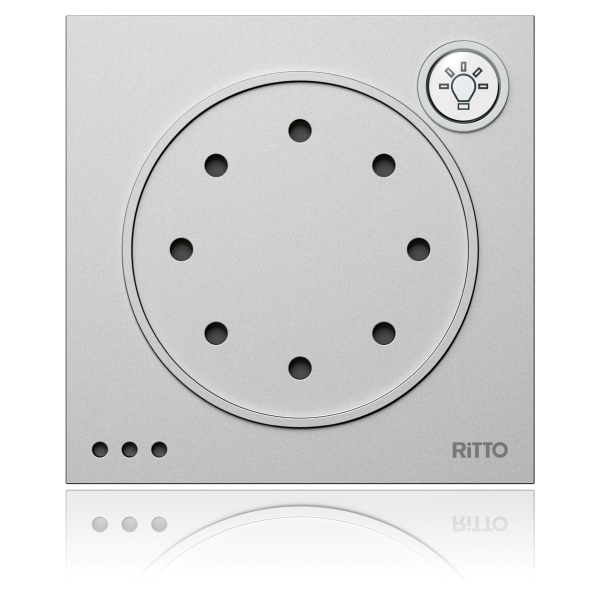 Ritto 1876020 Portier Türsprechmodul mit Lichttaste silber