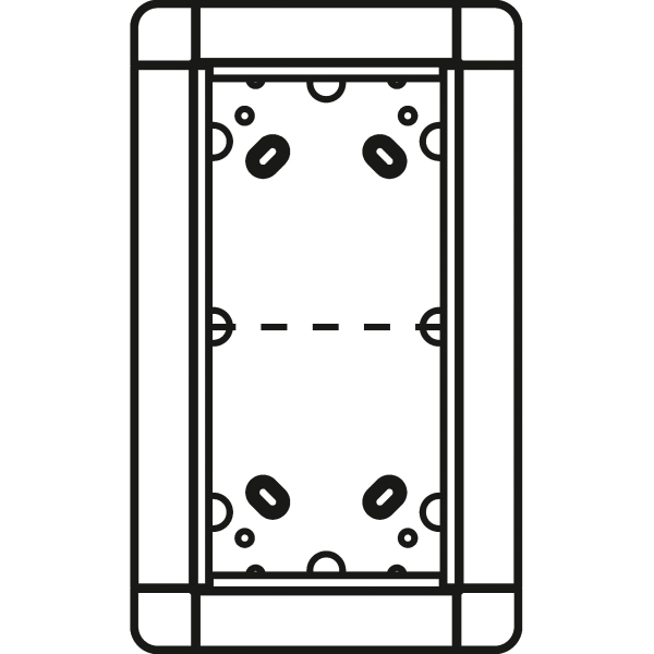 Ritto 1881250 Unterputzrahmen 2 Modulplätze graubraun