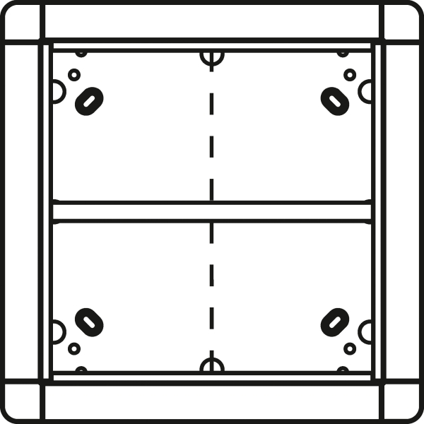 Ritto 1881520 Unterputzrahmen 4 Modulplätze quadratisch silber