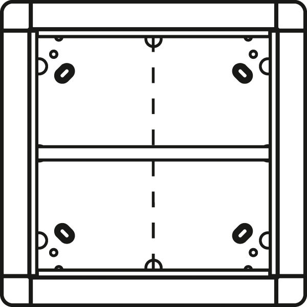 Ritto 1881530 Unterputzrahmen 4 Modulplätze quadratisch titan