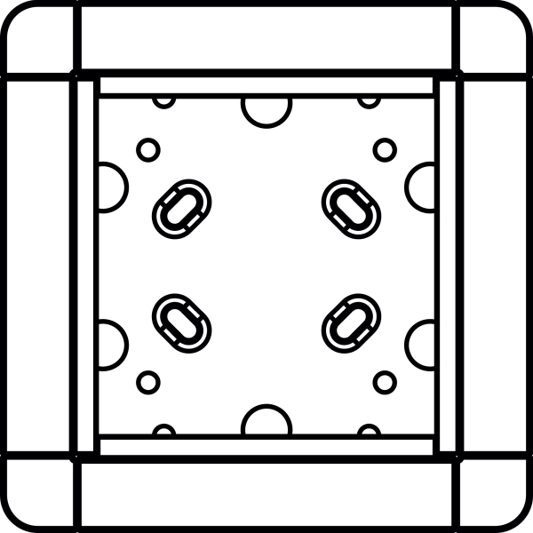 Ritto 1883120 Aufputzrahmen 1 Modulplatz silber