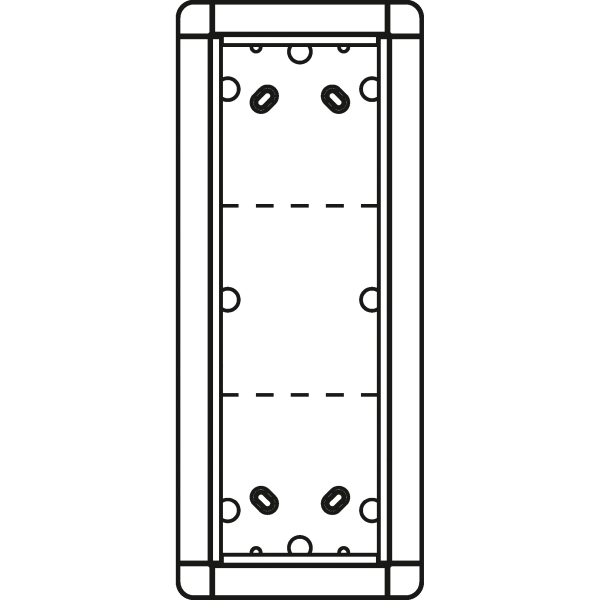 Ritto 1883320 Aufputzrahmen 3 Modulplätze silber