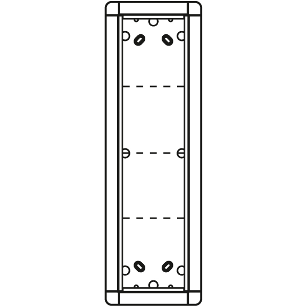 Ritto 1883420 Aufputzrahmen 4 Modulplätze silber