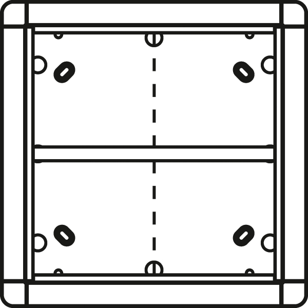 Ritto 1883520 Aufputzrahmen 4 Modulplätze quadratisch silber