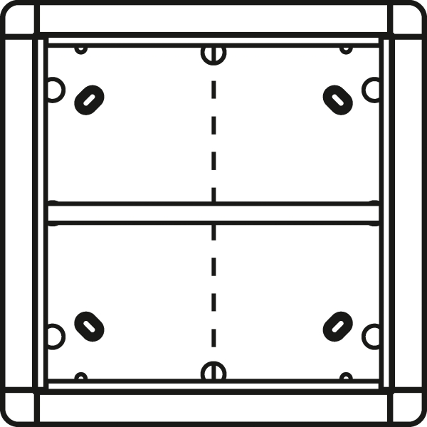 Ritto 1883570 Aufputzrahmen 4 Modulplätze quadratisch weiß