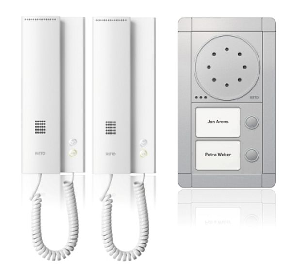Ritto 1891220 Portier Audio Set 2 Wohnungen silber/weiß