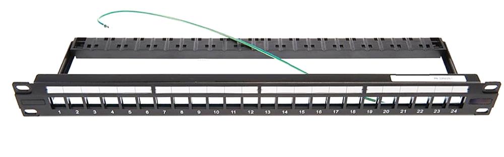 CommScope 2153437-2 Patchpanel 24 Port lichtgrau 1HE unbestückt RAL7035