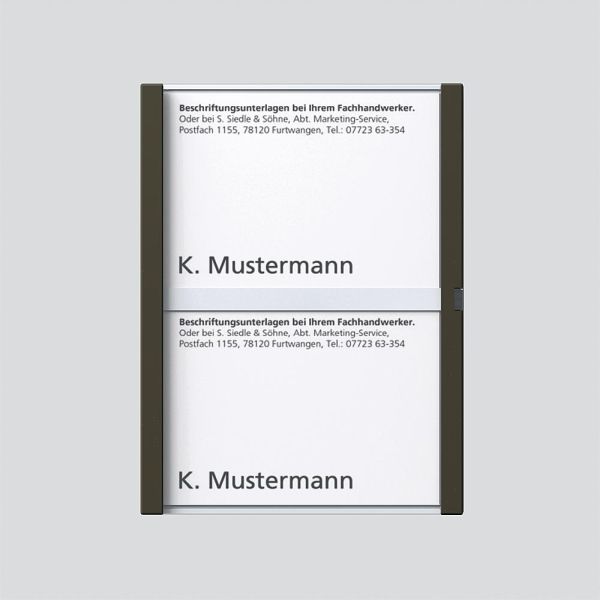 Sonderartikel: Siedle TM611-2,BTM650-2GM Namensschild komplett Graphitbraun-Metallic 200029039-00