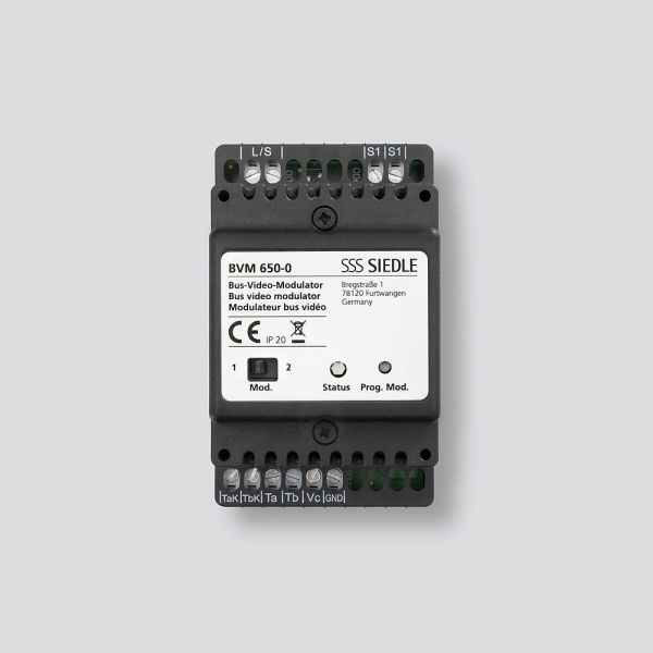 Siedle BVM650-0 Bus-Video-Modulator Grau 210008126-00