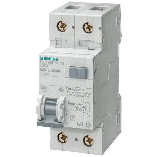 Siemens 5SU1356-6KK16 FI/LS-Schutzschalter B16A 1+N 30mA 6kA