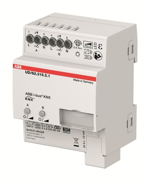 ABB UD/S2.315.2.1 LED-Dimmer 2x315 W/VA 1/2 fach 2CKA006197A0053