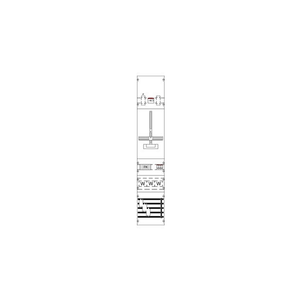 Striebel & John KA4306 Mess- und Wandlerfeld BH5 vorverdrahtet mit Zählerkreuz 2CPX034031R9999