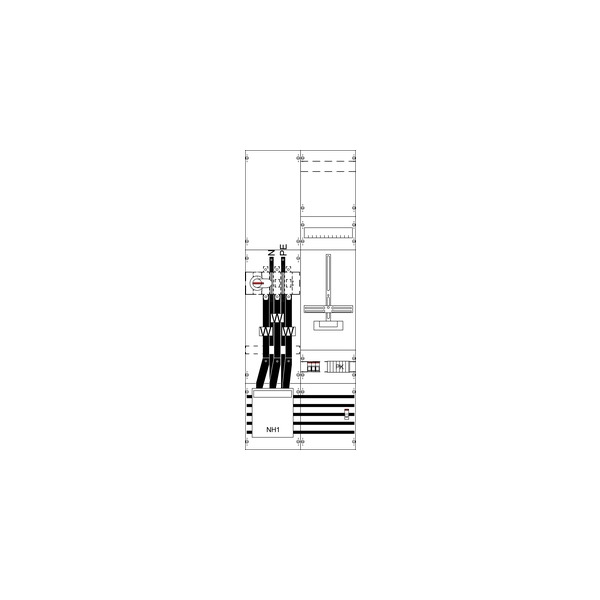 Striebel & John KA4275 Mess- und Wandlerfeld BH5 vorverdrahtet mit Zählerkreuz 2CPX034182R9999
