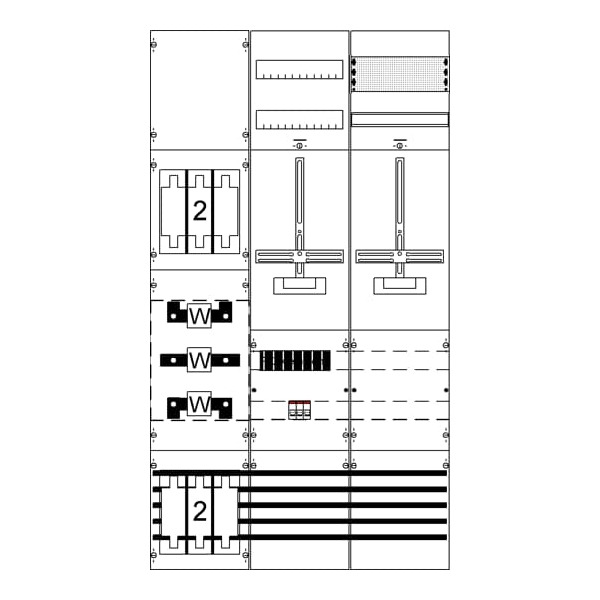 Striebel & John KA4282 Mess- und Wandlerfeld komplett H5/B2 2CPX035091R9999